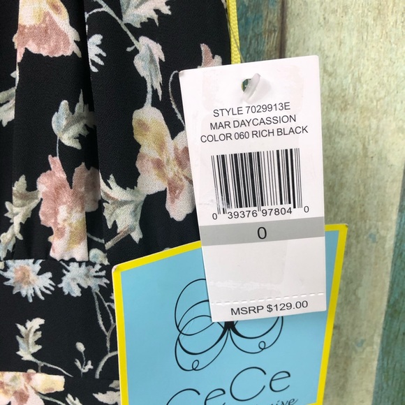 CeCe Floral Ruffled Wide Leg Jumpsuit - Picture 6 of 6